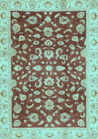 Oriental Light Blue Traditional Rug, abs3036lblu