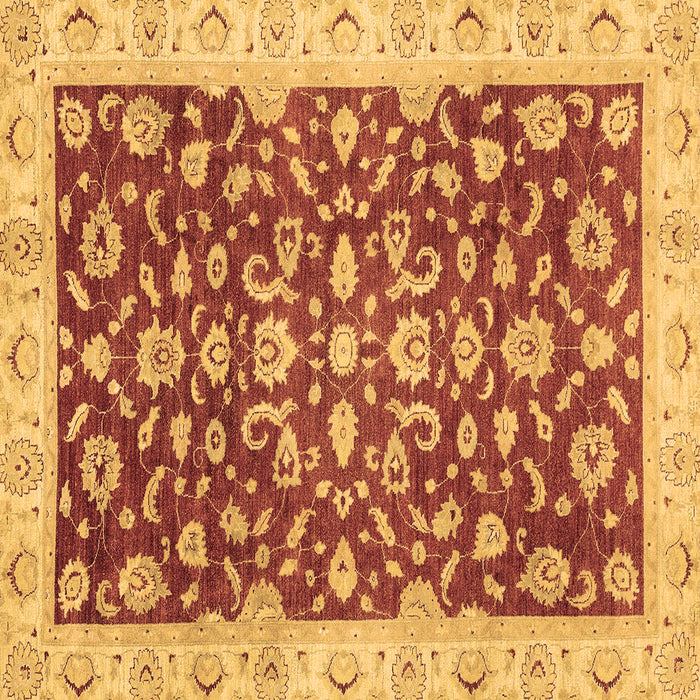 Square Oriental Brown Traditional Rug, abs3036brn