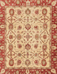 Machine Washable Abstract Red Rug, wshabs3037