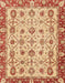 Machine Washable Abstract Red Rug, wshabs3037