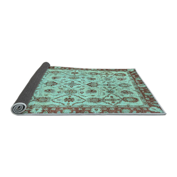 Sideview of Oriental Light Blue Traditional Rug, abs3037lblu