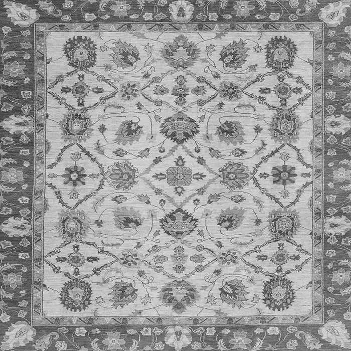 Square Oriental Gray Traditional Rug, abs3037gry