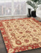 Abstract Red Oriental Rug in Family Room, abs3037