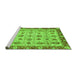 Sideview of Machine Washable Oriental Green Traditional Area Rugs, wshabs3037grn