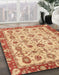 Machine Washable Abstract Red Rug in a Family Room, wshabs3037