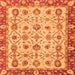 Square Oriental Orange Traditional Rug, abs3037org