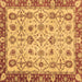 Square Oriental Brown Traditional Rug, abs3037brn