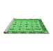 Sideview of Machine Washable Oriental Emerald Green Traditional Area Rugs, wshabs3037emgrn