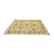 Sideview of Machine Washable Abstract Yellow Rug, wshabs3038