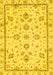 Machine Washable Oriental Yellow Traditional Rug, wshabs3038yw