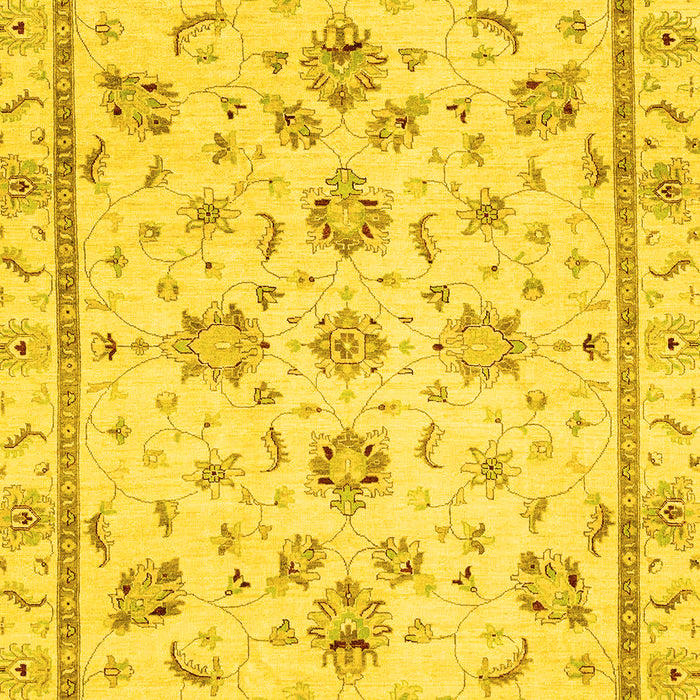 Machine Washable Oriental Yellow Traditional Rug, wshabs3038yw
