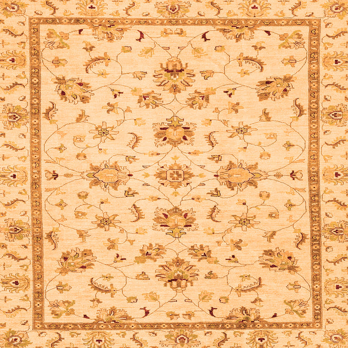 Square Oriental Orange Traditional Rug, abs3038org