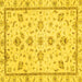 Square Oriental Yellow Traditional Rug, abs3038yw