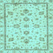 Square Oriental Light Blue Traditional Rug, abs3038lblu