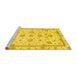 Sideview of Machine Washable Oriental Yellow Traditional Rug, wshabs3038yw