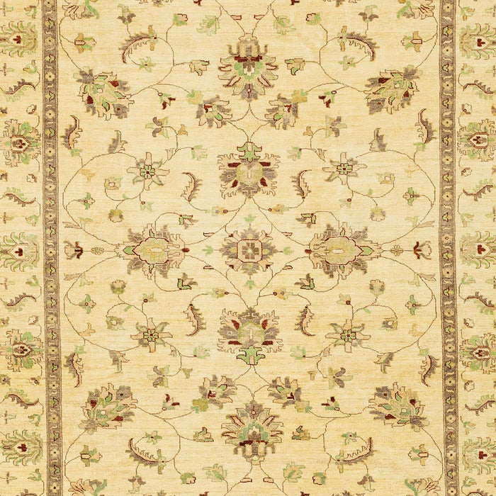 Machine Washable Abstract Yellow Rug, wshabs3038