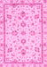 Machine Washable Oriental Pink Traditional Rug, wshabs3038pnk