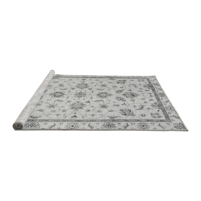 Sideview of Machine Washable Oriental Gray Traditional Rug, wshabs3038gry