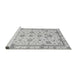 Sideview of Machine Washable Oriental Gray Traditional Rug, wshabs3038gry