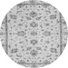 Round Oriental Gray Traditional Rug, abs3038gry