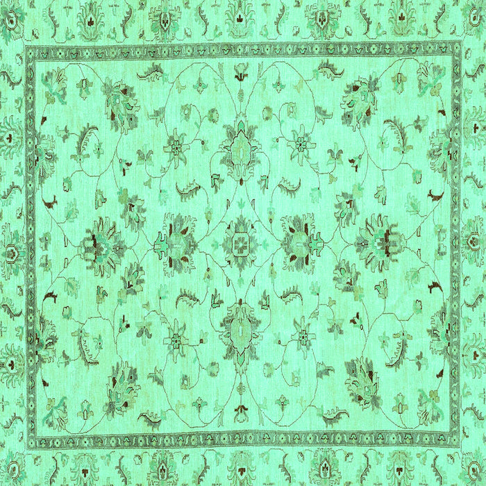 Square Oriental Turquoise Traditional Rug, abs3038turq