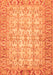 Machine Washable Abstract Orange Modern Area Rugs, wshabs3039org