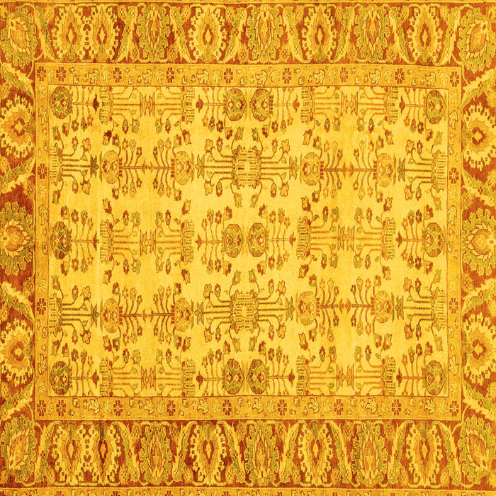 Square Abstract Yellow Modern Rug, abs3039yw