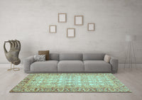 Machine Washable Abstract Light Blue Modern Rug, wshabs3039lblu