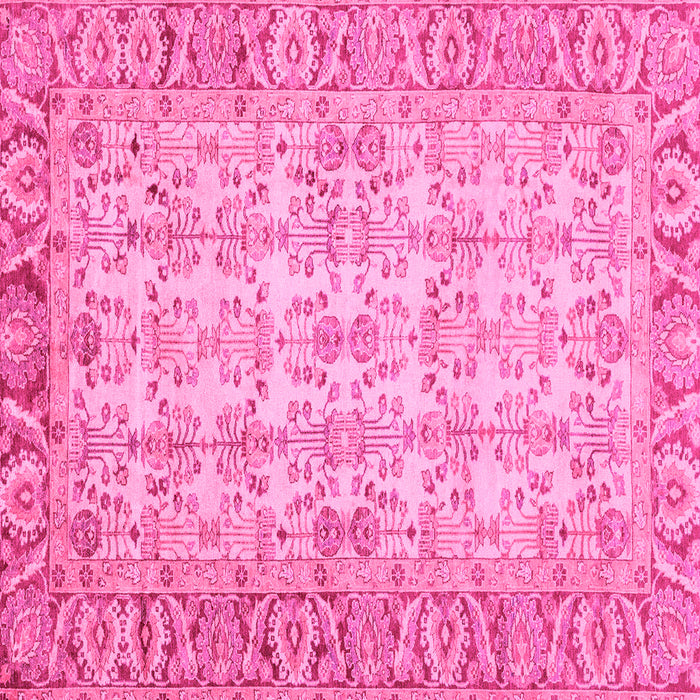 Square Abstract Pink Modern Rug, abs3039pnk