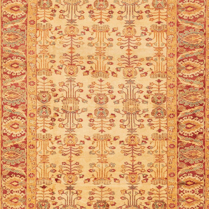 Machine Washable Abstract Saffron Yellow Rug, wshabs3039