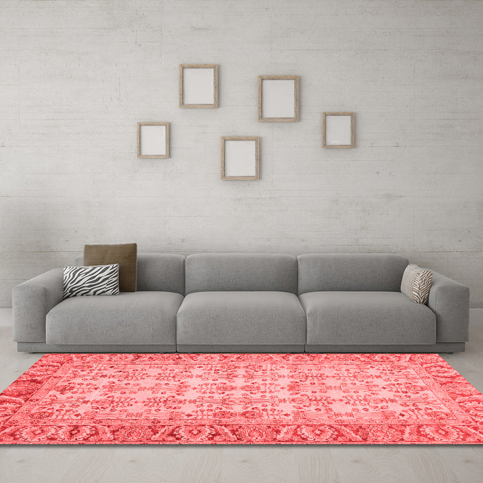 Modern Red Washable Rugs