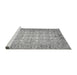 Sideview of Machine Washable Abstract Gray Modern Rug, wshabs3039gry