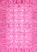 Machine Washable Abstract Pink Modern Rug, wshabs3039pnk