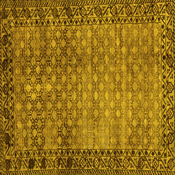 Square Southwestern Yellow Country Rug, abs303yw