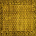 Square Southwestern Yellow Country Rug, abs303yw