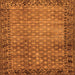 Square Machine Washable Southwestern Orange Country Area Rugs, wshabs303org