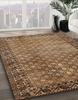 Abstract Sangria Brown Southwestern Rug in Family Room, abs303