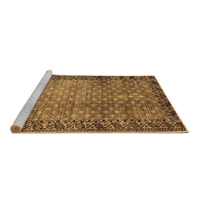 Sideview of Machine Washable Southwestern Brown Country Rug, wshabs303brn