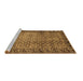 Sideview of Machine Washable Southwestern Brown Country Rug, wshabs303brn