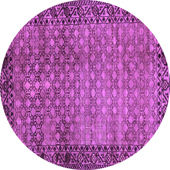 Round Southwestern Purple Country Rug, abs303pur
