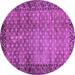 Round Southwestern Purple Country Rug, abs303pur