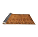 Sideview of Southwestern Orange Country Rug, abs303org