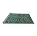 Sideview of Machine Washable Southwestern Light Blue Country Rug, wshabs303lblu