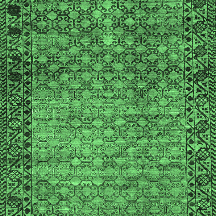 Machine Washable Southwestern Emerald Green Country Area Rugs, wshabs303emgrn