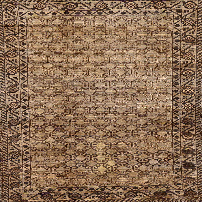 Square Machine Washable Abstract Sangria Brown Rug, wshabs303