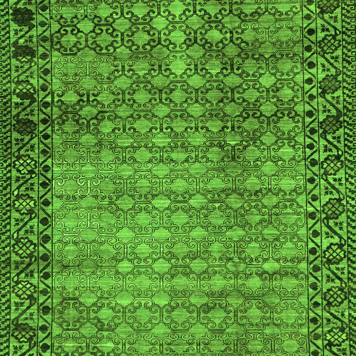 Machine Washable Southwestern Green Country Area Rugs, wshabs303grn