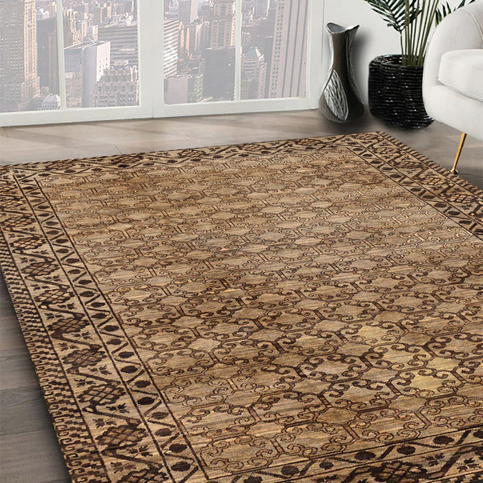 Machine Washable Abstract Sangria Brown Rug in a Family Room, wshabs303