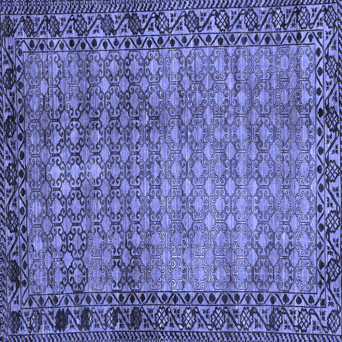 Square Southwestern Blue Country Rug, abs303blu