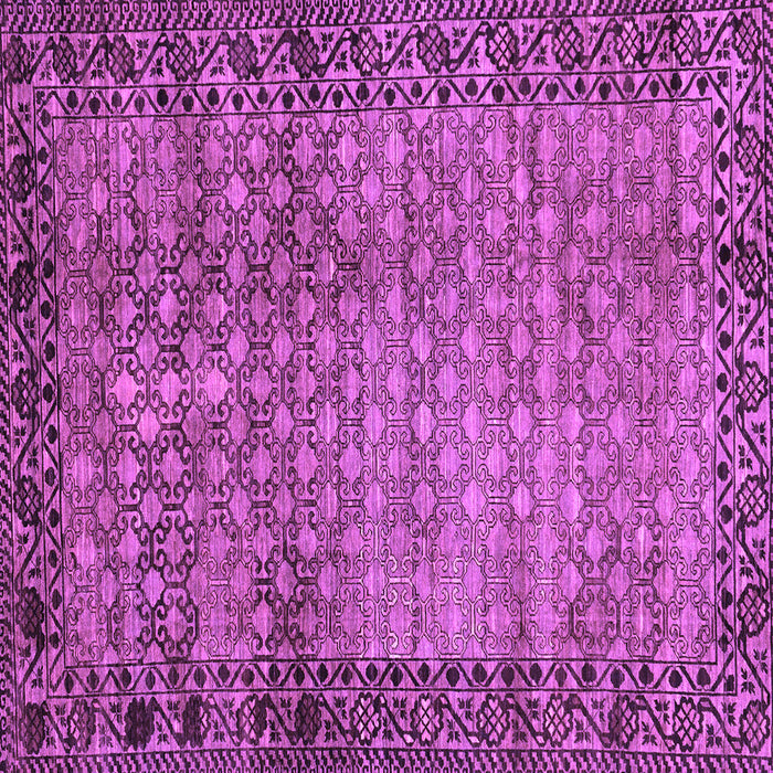 Square Machine Washable Southwestern Purple Country Area Rugs, wshabs303pur