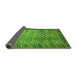 Sideview of Southwestern Green Country Rug, abs303grn